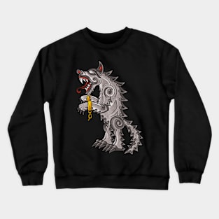 Ruler of the Nordic Seas: Viking Fenrir Monster Wolf Design Crewneck Sweatshirt